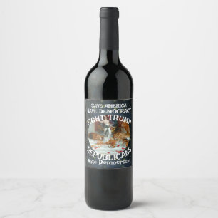 Étiquette Pour Bouteilles De Vin Tsar Rue menteur Trump Parti républicain États-Uni