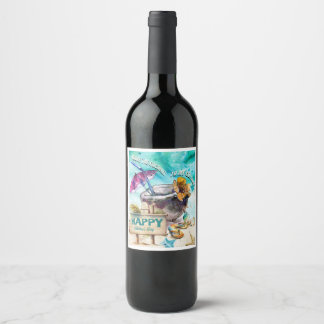 Étiquette Pour Bouteilles De Vin Tu es la noix de coco de ma colada : Bonne fête de