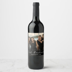 Étiquette Pour Bouteilles De Vin Typographie moderne Rosh Hashanah Nouvel An