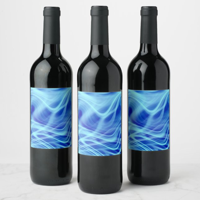 Étiquette Pour Bouteilles De Vin Un brouillard bleu mystique (Bouteilles)