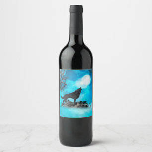 Étiquette Pour Bouteilles De Vin Un loup génial
