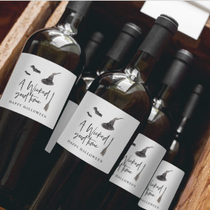 Étiquette Pour Bouteilles De Vin Un mauvais moment Bonne Halloween