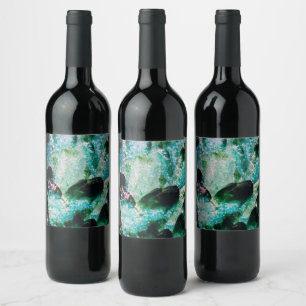 Étiquette Pour Bouteilles De Vin Une Aura d'Émeraudes