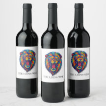Une étiquette de vin LION PEINT