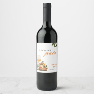 Étiquette Pour Bouteilles De Vin Une fête de fiançailles vin et fromage Parfait Acc