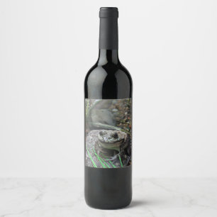 Étiquette Pour Bouteilles De Vin Une grenouille heureuse