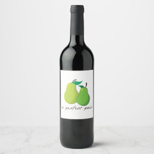Étiquette Pour Bouteilles De Vin Une paire parfaite