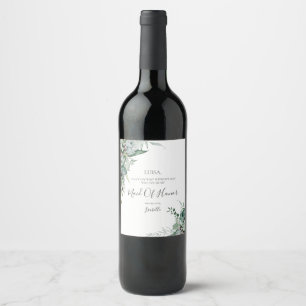 Étiquette Pour Bouteilles De Vin Une verdure succulente   Proposition D'Honneur