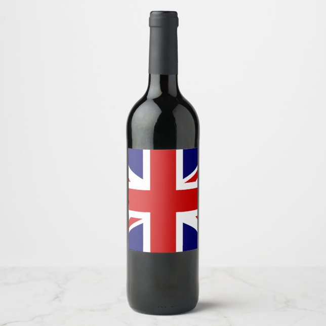 Étiquette Pour Bouteilles De Vin Union Jack (Devant)