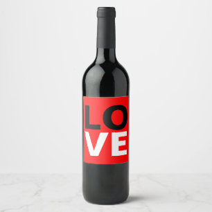 Étiquette Pour Bouteilles De Vin Unique Arrière - plan rouge amour romance