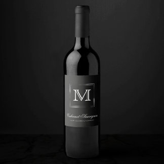 Étiquette Pour Bouteilles De Vin Velvet Onyx Grunge | Deep Vampy Jet Black Personna