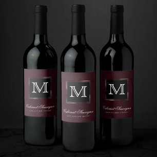 Étiquette Pour Bouteilles De Vin Velvet Wine Grunge Maroon Bordeaux Merlot person
