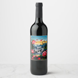 Étiquette Pour Bouteilles De Vin Veux-tu m'épouser