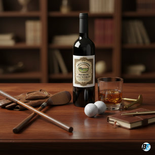 Étiquette Pour Bouteilles De Vin Vieilli à la perfection Golf Cadeau de golf person