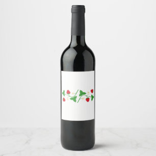 Étiquette Pour Bouteilles De Vin Vigne de fraise