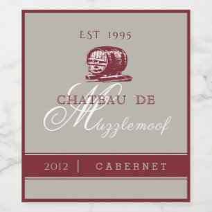 Étiquette Pour Bouteilles De Vin Vignoble bourguignon et argenté