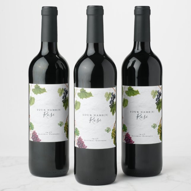 Étiquette Pour Bouteilles De Vin Vignoble de raisins Ile grecque méditerranéenne (Bouteilles)