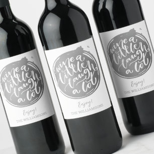 Étiquette Pour Bouteilles De Vin Vin argenté Lover Étiquette
