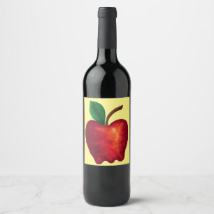 Étiquette Pour Bouteilles De Vin Vin d'Apple