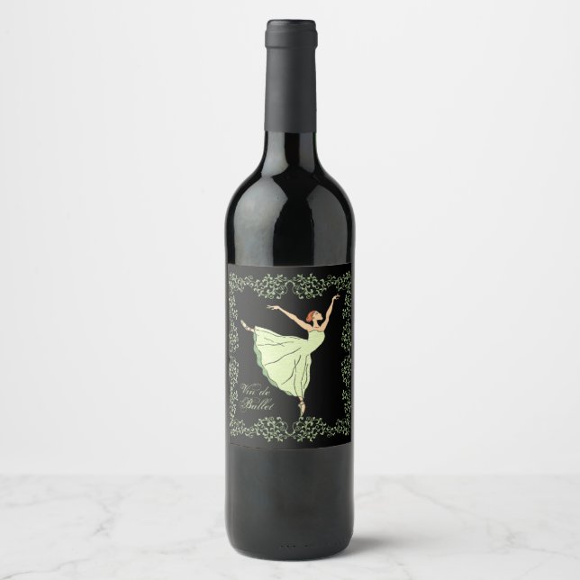 Étiquette Pour Bouteilles De Vin Vin de Ballerina Grace (Devant)