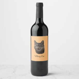 Étiquette Pour Bouteilles De Vin Vin de chat blanc