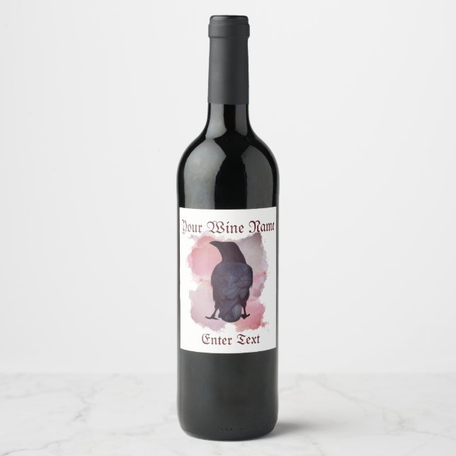 Étiquette Pour Bouteilles De Vin Vin de Corbeau (Devant)