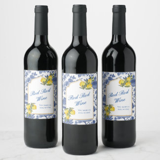 Étiquette Pour Bouteilles De Vin Vin de fête - Lemon Chic Chinoiserie