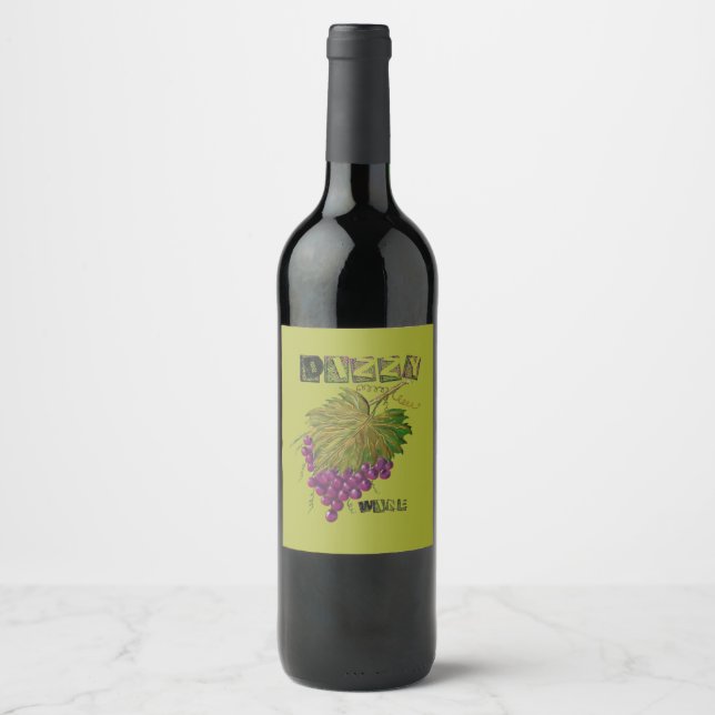Étiquette Pour Bouteilles De Vin Vin Dizzy (Devant)