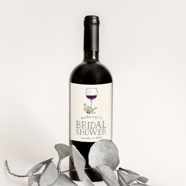 Étiquette Pour Bouteilles De Vin Vin Fête des mariées à thème (Créateur téléchargé)