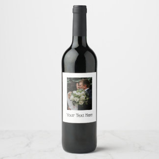 Étiquette Pour Bouteilles De Vin Vin photo et texte