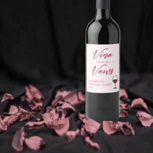 Étiquette Pour Bouteilles De Vin Vino Before The Vows Enterrement de Vie de Jeune F