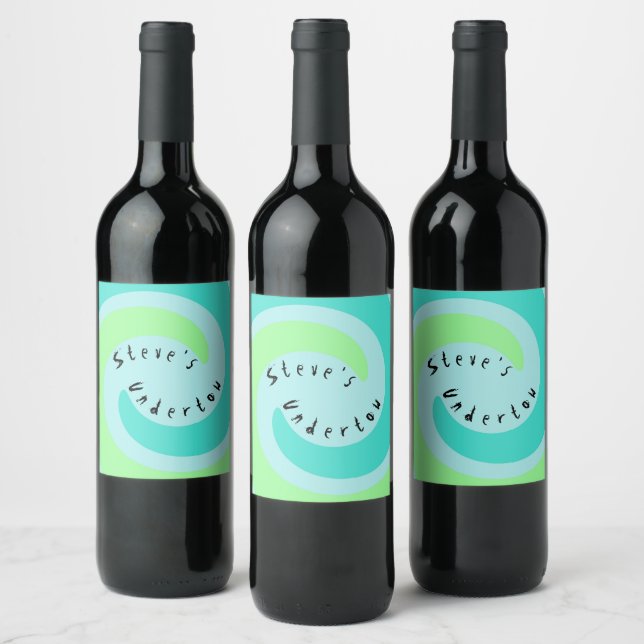 Étiquette Pour Bouteilles De Vin Vins maison personnalisés Vino Undertow (Bouteilles)