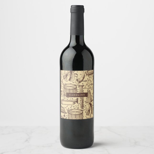 Étiquette Pour Bouteilles De Vin Vintage (Devant)