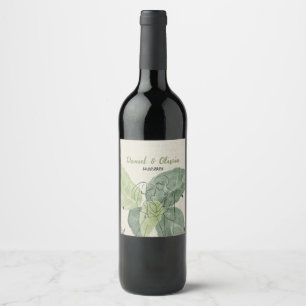 Étiquette Pour Bouteilles De Vin Vintage Floral Rustic Mariage