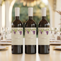 Vintage Look Vigne violet Vins Feuilles