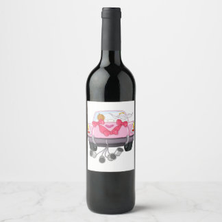 Étiquette Pour Bouteilles De Vin Voiture Mariée 27