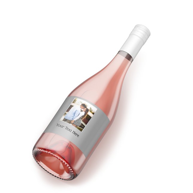 Étiquette Pour Bouteilles De Vin VOS Photo & Texte bouteille de vin étiquette (Créateur téléchargé)