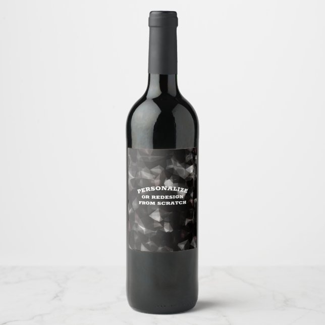 Étiquette Pour Bouteilles De Vin Votre Texte ou Conception Ici - Créer un Personnal (Devant)