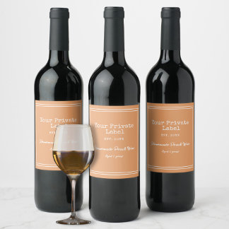 Étiquette Pour Bouteilles De Vin  Votre vin de pêche fait maison à marque privée 