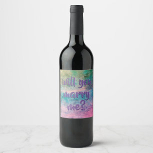 Étiquette Pour Bouteilles De Vin voulez-vous m'épouser étiquette bouteille de vin
