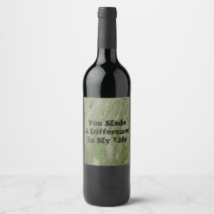 Étiquette Pour Bouteilles De Vin Vous Avez Fait Différence Grass Désert Merci Mento