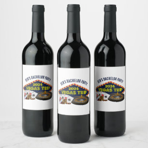Étiquette Pour Bouteilles De Vin Voyage de l'enterrement de vie de garçon personnal