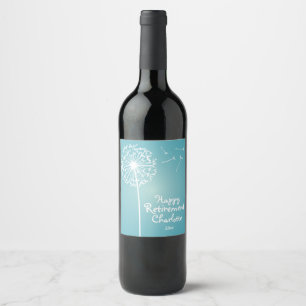 Étiquette Pour Bouteilles De Vin Vraiment Turquoise Dandelion, Parti