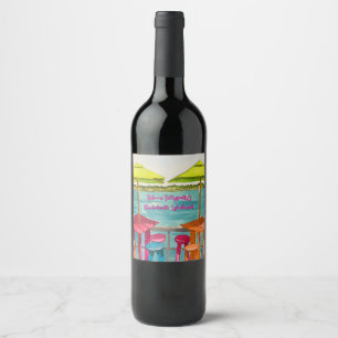 Étiquette Pour Bouteilles De Vin Week-end de célibataire aux vibes de Key West
