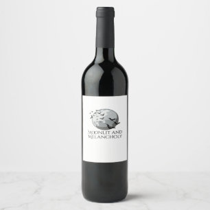 Étiquette Pour Bouteilles De Vin Whimsigoth Ink – Forêts Mystiques, Lunes & Magie M