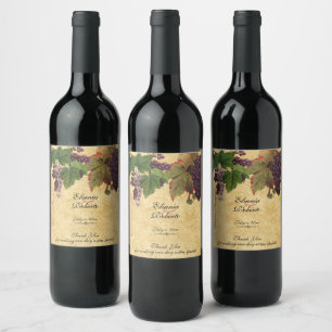 Étiquette Pour Bouteilles De Vin Winery Mariage Rustic