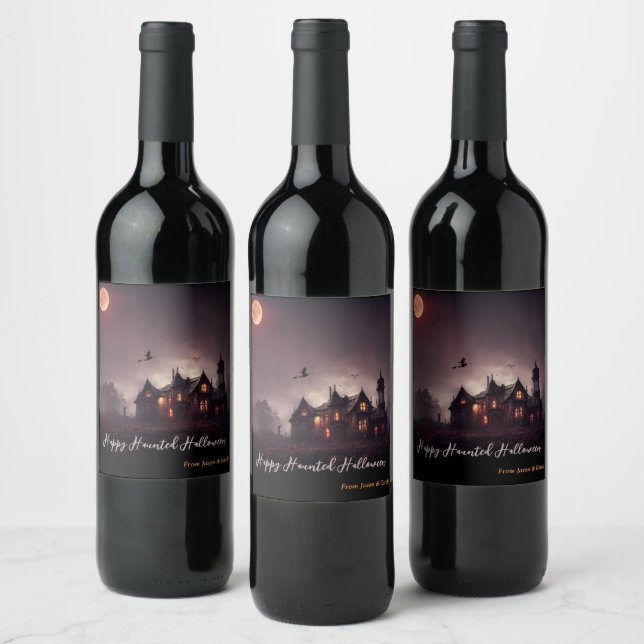 Étiquette Pour Bouteilles De Vin Witches Lair Halloween (Bouteilles)