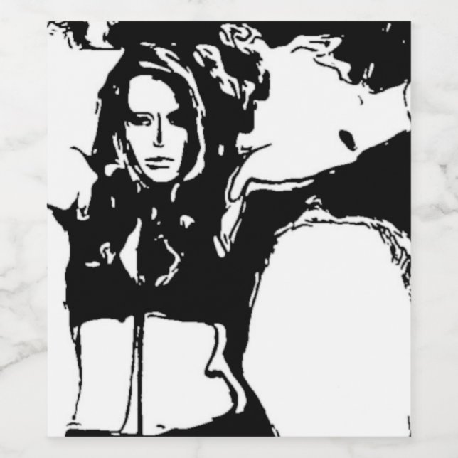 Étiquette Pour Bouteilles De Vin Witchy Woman (Étiquettes simples)