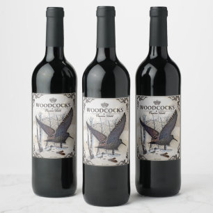 Étiquette Pour Bouteilles De Vin Woodcocks - Chasse à la passion