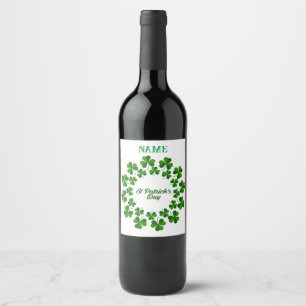 Étiquette Pour Bouteilles De Vin Wreath de la Saint Patrick Thunder_Cove